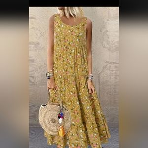 Floral Print Tank dress Vintage look NWOT